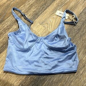 NWT Aerie smoothez blue bralette size small.